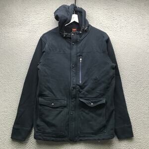 Nike SB 6.0 Jacket Men Medium Full Zip Snap Pockets Embroidered Logo Navy